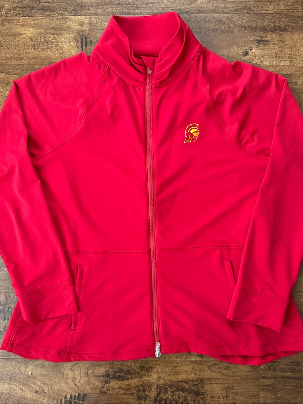 Peter Millar USC Trojans Red Full Zip Womens XL Sweater Golf Performance Jacket